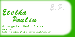 etelka paulin business card